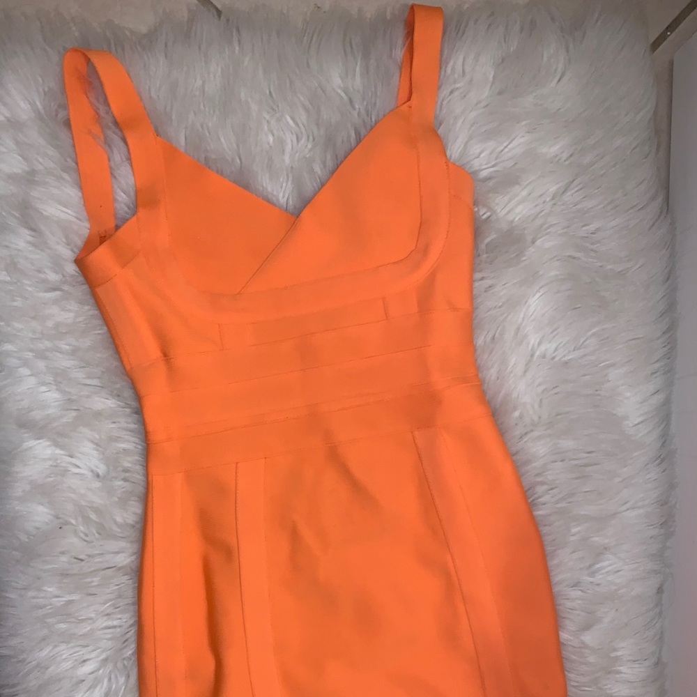 TigerMist Orange Bandage Dress